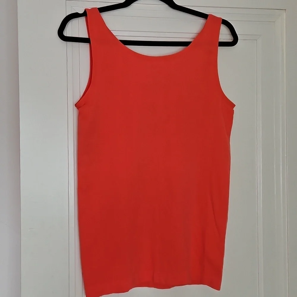 Apt. 9 Coral Red Tank Top, Stretchy, Light, Scoop Neck, Size PXL, NWOT